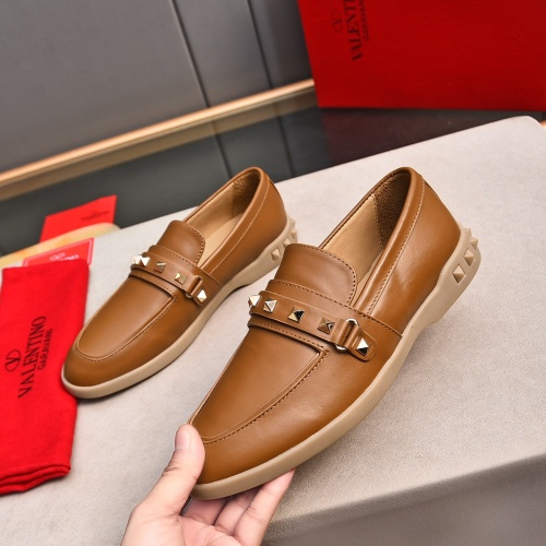 Cheap Valentino Leather Shoes For Men #1243738 Replica Wholesale [$100.00 USD] [ITEM#1243738] on Replica Valentino Leather Shoes