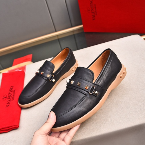 Cheap Valentino Leather Shoes For Men #1243740 Replica Wholesale [$100.00 USD] [ITEM#1243740] on Replica Valentino Leather Shoes