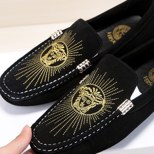 Cheap Versace Leather Shoes For Men #1243744 Replica Wholesale [$68.00 USD] [ITEM#1243744] on Replica Versace Leather Shoes