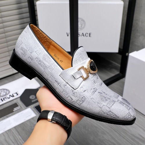 Cheap Versace Leather Shoes For Men #1243902 Replica Wholesale [$82.00 USD] [ITEM#1243902] on Replica Versace Leather Shoes