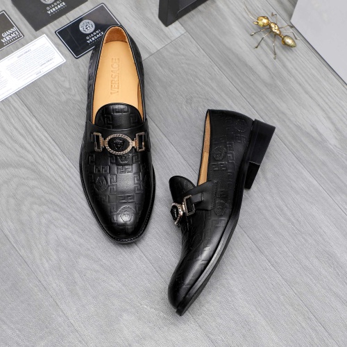 Cheap Versace Leather Shoes For Men #1243903 Replica Wholesale [$82.00 USD] [ITEM#1243903] on Replica Versace Leather Shoes