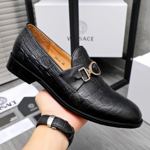 Cheap Versace Leather Shoes For Men #1243904 Replica Wholesale [$82.00 USD] [ITEM#1243904] on Replica Versace Leather Shoes