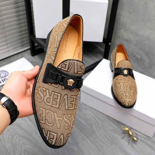 Cheap Versace Leather Shoes For Men #1243905 Replica Wholesale [$82.00 USD] [ITEM#1243905] on Replica Versace Leather Shoes