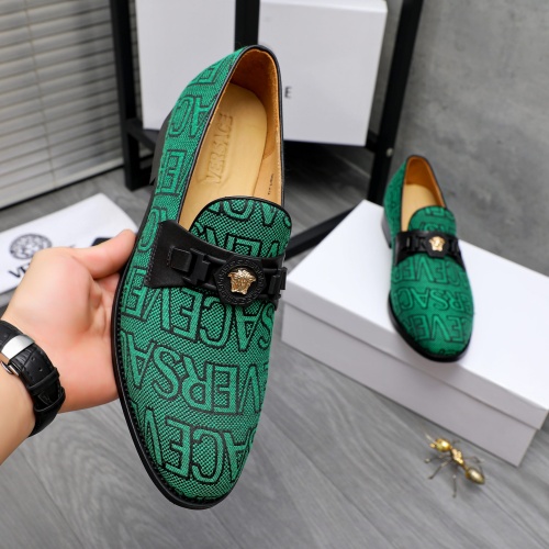 Cheap Versace Leather Shoes For Men #1243907 Replica Wholesale [$82.00 USD] [ITEM#1243907] on Replica Versace Leather Shoes