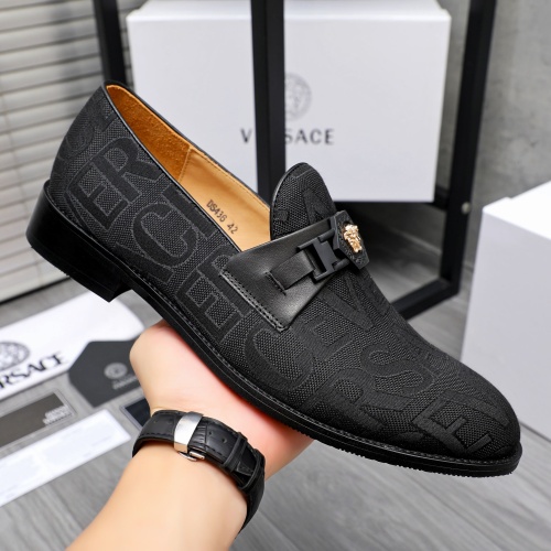 Cheap Versace Leather Shoes For Men #1243908 Replica Wholesale [$82.00 USD] [ITEM#1243908] on Replica Versace Leather Shoes