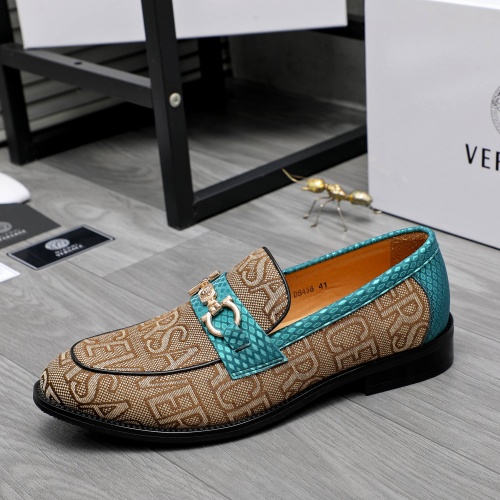 Cheap Versace Leather Shoes For Men #1243911 Replica Wholesale [$85.00 USD] [ITEM#1243911] on Replica Versace Leather Shoes