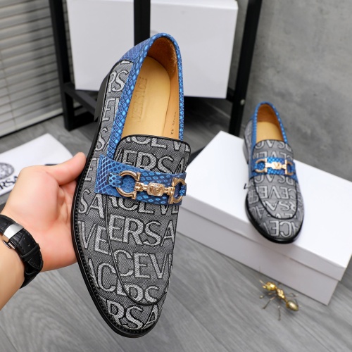 Cheap Versace Leather Shoes For Men #1243912 Replica Wholesale [$85.00 USD] [ITEM#1243912] on Replica Versace Leather Shoes