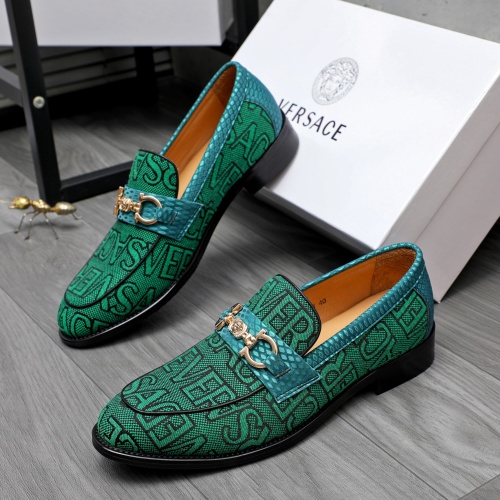 Cheap Versace Leather Shoes For Men #1243913 Replica Wholesale [$85.00 USD] [ITEM#1243913] on Replica Versace Leather Shoes