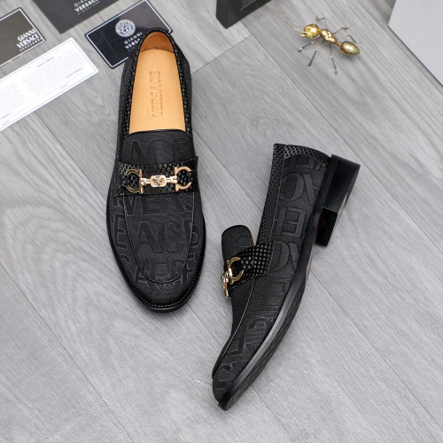 Cheap Versace Leather Shoes For Men #1243916 Replica Wholesale [$85.00 USD] [ITEM#1243916] on Replica Versace Leather Shoes