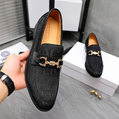 Cheap Versace Leather Shoes For Men #1243916 Replica Wholesale [$85.00 USD] [ITEM#1243916] on Replica Versace Leather Shoes