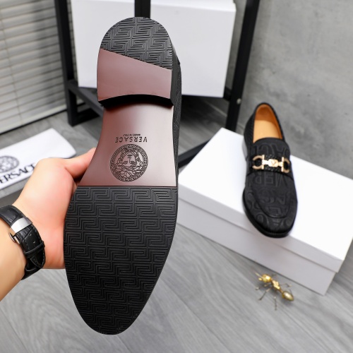 Cheap Versace Leather Shoes For Men #1243916 Replica Wholesale [$85.00 USD] [ITEM#1243916] on Replica Versace Leather Shoes