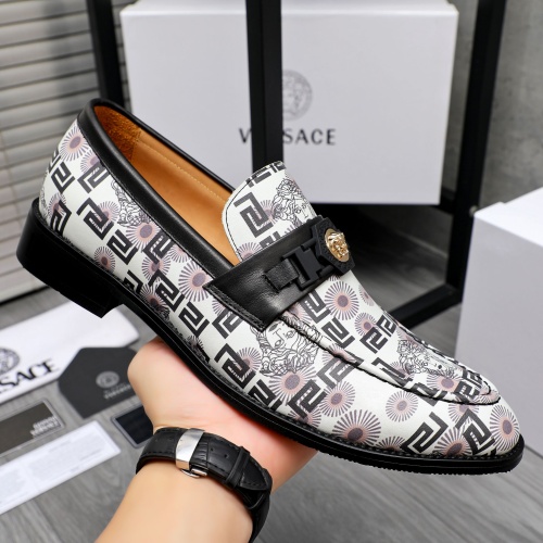 Cheap Versace Leather Shoes For Men #1243918 Replica Wholesale [$82.00 USD] [ITEM#1243918] on Replica Versace Leather Shoes