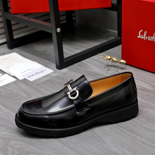 Cheap Salvatore Ferragamo Leather Shoes For Men #1243973 Replica Wholesale [$88.00 USD] [ITEM#1243973] on Replica Salvatore Ferragamo Leather Shoes