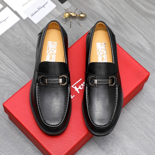 Cheap Salvatore Ferragamo Leather Shoes For Men #1243974 Replica Wholesale [$88.00 USD] [ITEM#1243974] on Replica Salvatore Ferragamo Leather Shoes