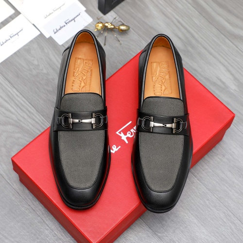 Cheap Salvatore Ferragamo Leather Shoes For Men #1243975 Replica Wholesale [$82.00 USD] [ITEM#1243975] on Replica Salvatore Ferragamo Leather Shoes