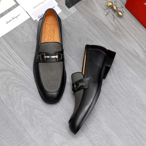 Cheap Salvatore Ferragamo Leather Shoes For Men #1243975 Replica Wholesale [$82.00 USD] [ITEM#1243975] on Replica Salvatore Ferragamo Leather Shoes