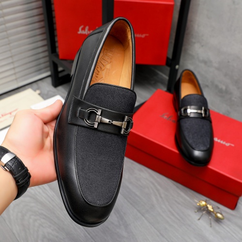 Cheap Salvatore Ferragamo Leather Shoes For Men #1243976 Replica Wholesale [$82.00 USD] [ITEM#1243976] on Replica Salvatore Ferragamo Leather Shoes