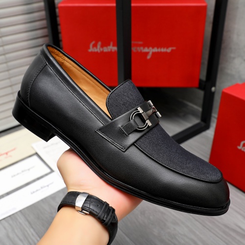 Cheap Salvatore Ferragamo Leather Shoes For Men #1243976 Replica Wholesale [$82.00 USD] [ITEM#1243976] on Replica Salvatore Ferragamo Leather Shoes