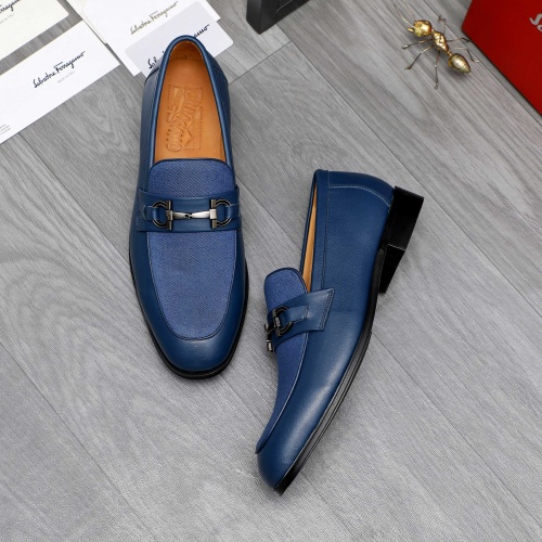 Cheap Salvatore Ferragamo Leather Shoes For Men #1243979 Replica Wholesale [$82.00 USD] [ITEM#1243979] on Replica Salvatore Ferragamo Leather Shoes