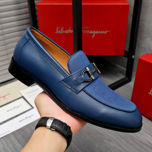 Cheap Salvatore Ferragamo Leather Shoes For Men #1243979 Replica Wholesale [$82.00 USD] [ITEM#1243979] on Replica Salvatore Ferragamo Leather Shoes