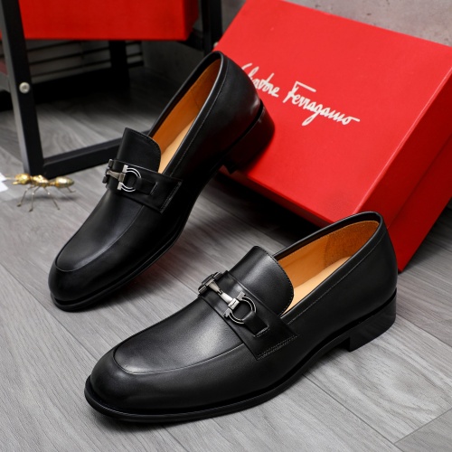 Cheap Salvatore Ferragamo Leather Shoes For Men #1243982 Replica Wholesale [$82.00 USD] [ITEM#1243982] on Replica Salvatore Ferragamo Leather Shoes