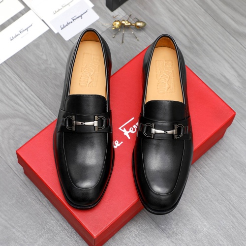 Cheap Salvatore Ferragamo Leather Shoes For Men #1243982 Replica Wholesale [$82.00 USD] [ITEM#1243982] on Replica Salvatore Ferragamo Leather Shoes