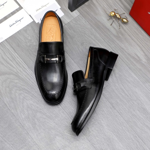 Cheap Salvatore Ferragamo Leather Shoes For Men #1243984 Replica Wholesale [$82.00 USD] [ITEM#1243984] on Replica Salvatore Ferragamo Leather Shoes