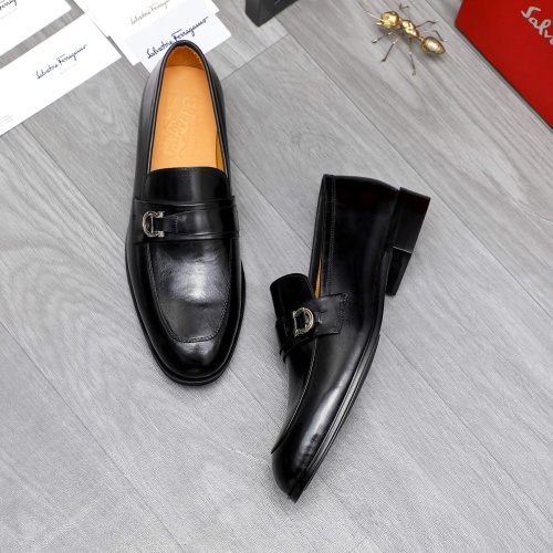 Cheap Salvatore Ferragamo Leather Shoes For Men #1243987 Replica Wholesale [$82.00 USD] [ITEM#1243987] on Replica Salvatore Ferragamo Leather Shoes