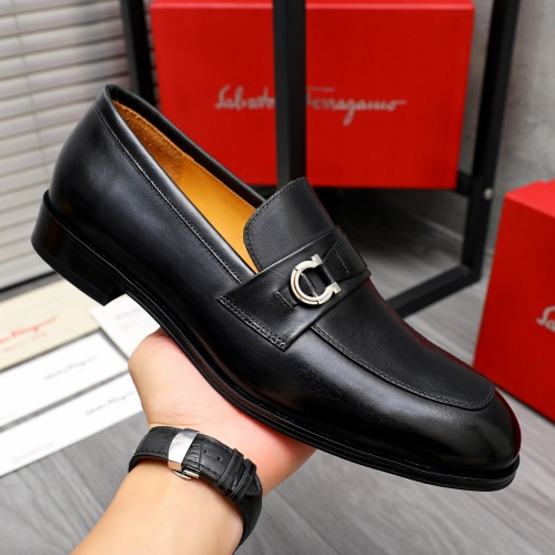 Cheap Salvatore Ferragamo Leather Shoes For Men #1243987 Replica Wholesale [$82.00 USD] [ITEM#1243987] on Replica Salvatore Ferragamo Leather Shoes