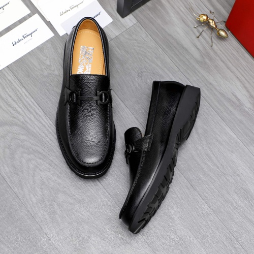 Cheap Salvatore Ferragamo Leather Shoes For Men #1243988 Replica Wholesale [$88.00 USD] [ITEM#1243988] on Replica Salvatore Ferragamo Leather Shoes