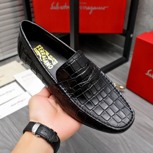 Cheap Salvatore Ferragamo Leather Shoes For Men #1243992 Replica Wholesale [$68.00 USD] [ITEM#1243992] on Replica Salvatore Ferragamo Leather Shoes