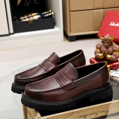 Cheap Salvatore Ferragamo Leather Shoes For Men #1243993 Replica Wholesale [$85.00 USD] [ITEM#1243993] on Replica Salvatore Ferragamo Leather Shoes