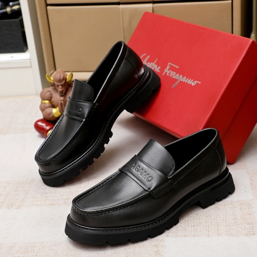 Cheap Salvatore Ferragamo Leather Shoes For Men #1243995 Replica Wholesale [$85.00 USD] [ITEM#1243995] on Replica Salvatore Ferragamo Leather Shoes