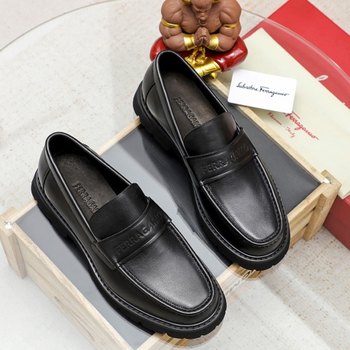 Cheap Salvatore Ferragamo Leather Shoes For Men #1243995 Replica Wholesale [$85.00 USD] [ITEM#1243995] on Replica Salvatore Ferragamo Leather Shoes