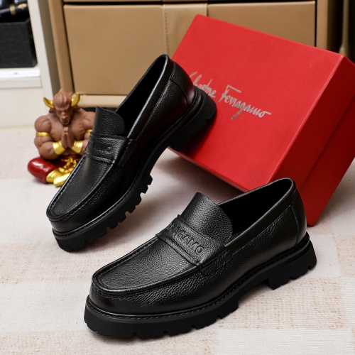 Cheap Salvatore Ferragamo Leather Shoes For Men #1243996 Replica Wholesale [$85.00 USD] [ITEM#1243996] on Replica Salvatore Ferragamo Leather Shoes