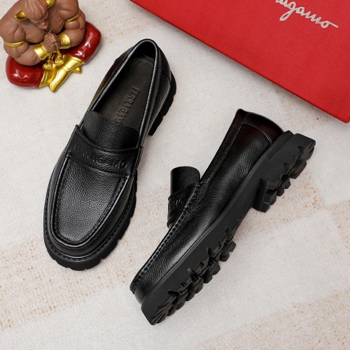 Cheap Salvatore Ferragamo Leather Shoes For Men #1243996 Replica Wholesale [$85.00 USD] [ITEM#1243996] on Replica Salvatore Ferragamo Leather Shoes