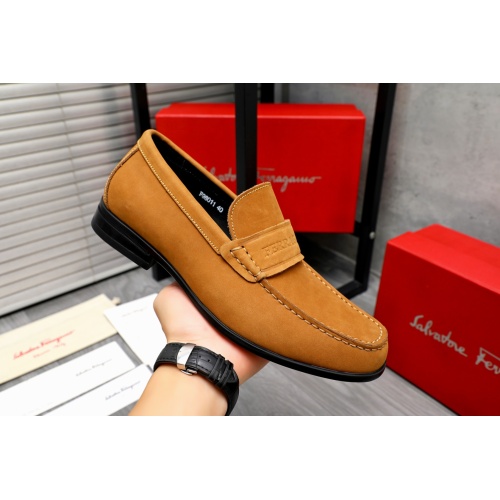 Cheap Salvatore Ferragamo Leather Shoes For Men #1243997 Replica Wholesale [$82.00 USD] [ITEM#1243997] on Replica Salvatore Ferragamo Leather Shoes