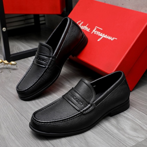 Cheap Salvatore Ferragamo Leather Shoes For Men #1244000 Replica Wholesale [$82.00 USD] [ITEM#1244000] on Replica Salvatore Ferragamo Leather Shoes