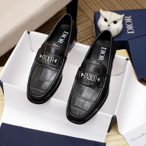 Cheap Christian Dior Leather Shoes For Men #1244035 Replica Wholesale [$85.00 USD] [ITEM#1244035] on Replica Christian Dior Leather Shoes