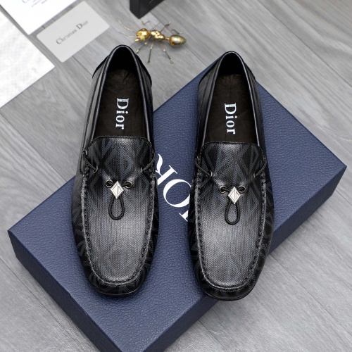 Cheap Christian Dior Leather Shoes For Men #1244038 Replica Wholesale [$68.00 USD] [ITEM#1244038] on Replica Christian Dior Leather Shoes