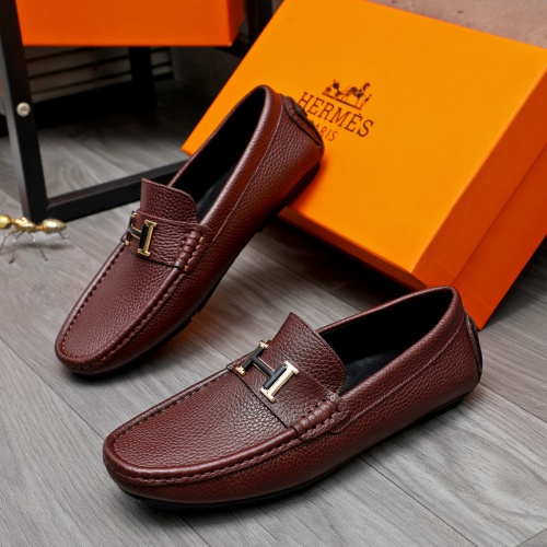 Cheap Hermes Leather Shoes For Men #1244043 Replica Wholesale [$68.00 USD] [ITEM#1244043] on Replica Hermes Leather Shoes