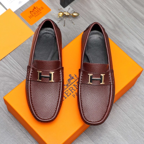 Cheap Hermes Leather Shoes For Men #1244043 Replica Wholesale [$68.00 USD] [ITEM#1244043] on Replica Hermes Leather Shoes