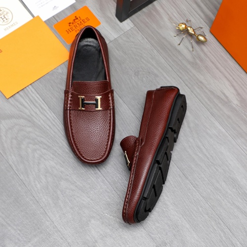 Cheap Hermes Leather Shoes For Men #1244043 Replica Wholesale [$68.00 USD] [ITEM#1244043] on Replica Hermes Leather Shoes