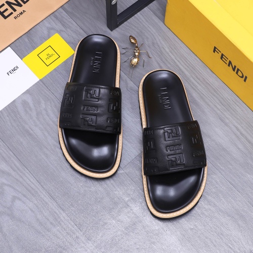 Cheap Fendi Slippers For Men #1244091 Replica Wholesale [$52.00 USD] [ITEM#1244091] on Replica Fendi Slippers