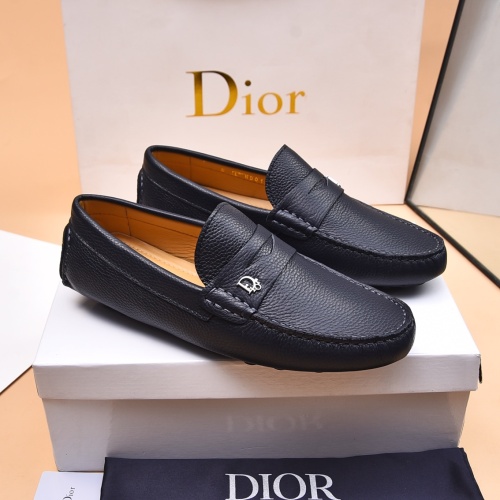 Cheap Christian Dior Leather Shoes For Men #1244311 Replica Wholesale [$80.00 USD] [ITEM#1244311] on Replica Christian Dior Leather Shoes