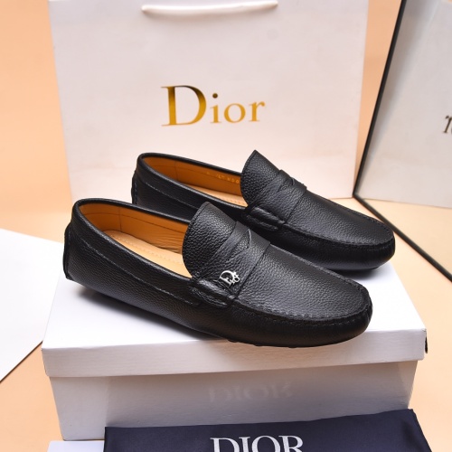 Cheap Christian Dior Leather Shoes For Men #1244312 Replica Wholesale [$80.00 USD] [ITEM#1244312] on Replica Christian Dior Leather Shoes