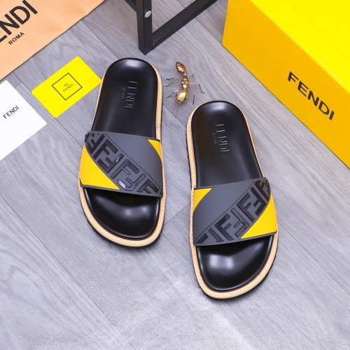 Cheap Fendi Slippers For Men #1244520 Replica Wholesale [$52.00 USD] [ITEM#1244520] on Replica Fendi Slippers