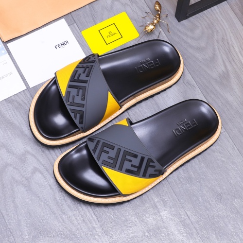 Cheap Fendi Slippers For Men #1244520 Replica Wholesale [$52.00 USD] [ITEM#1244520] on Replica Fendi Slippers