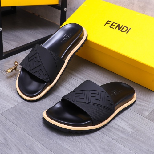 Cheap Fendi Slippers For Men #1244523 Replica Wholesale [$52.00 USD] [ITEM#1244523] on Replica Fendi Slippers