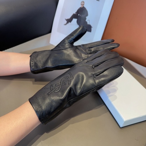 Cheap Yves Saint Laurent Gloves For Women #1244626 Replica Wholesale [$40.00 USD] [ITEM#1244626] on Replica Yves Saint Laurent Gloves